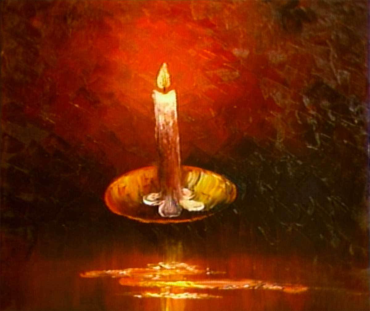 Burning Candle Painting  Art Of Paint By Numbers