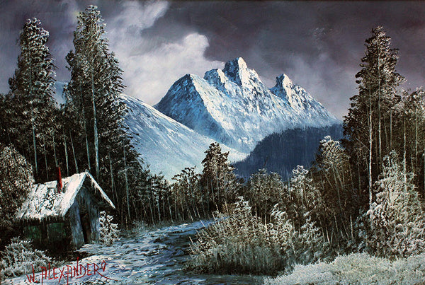 Old Man Winter'—a captivating gallery-wrapped canvas print